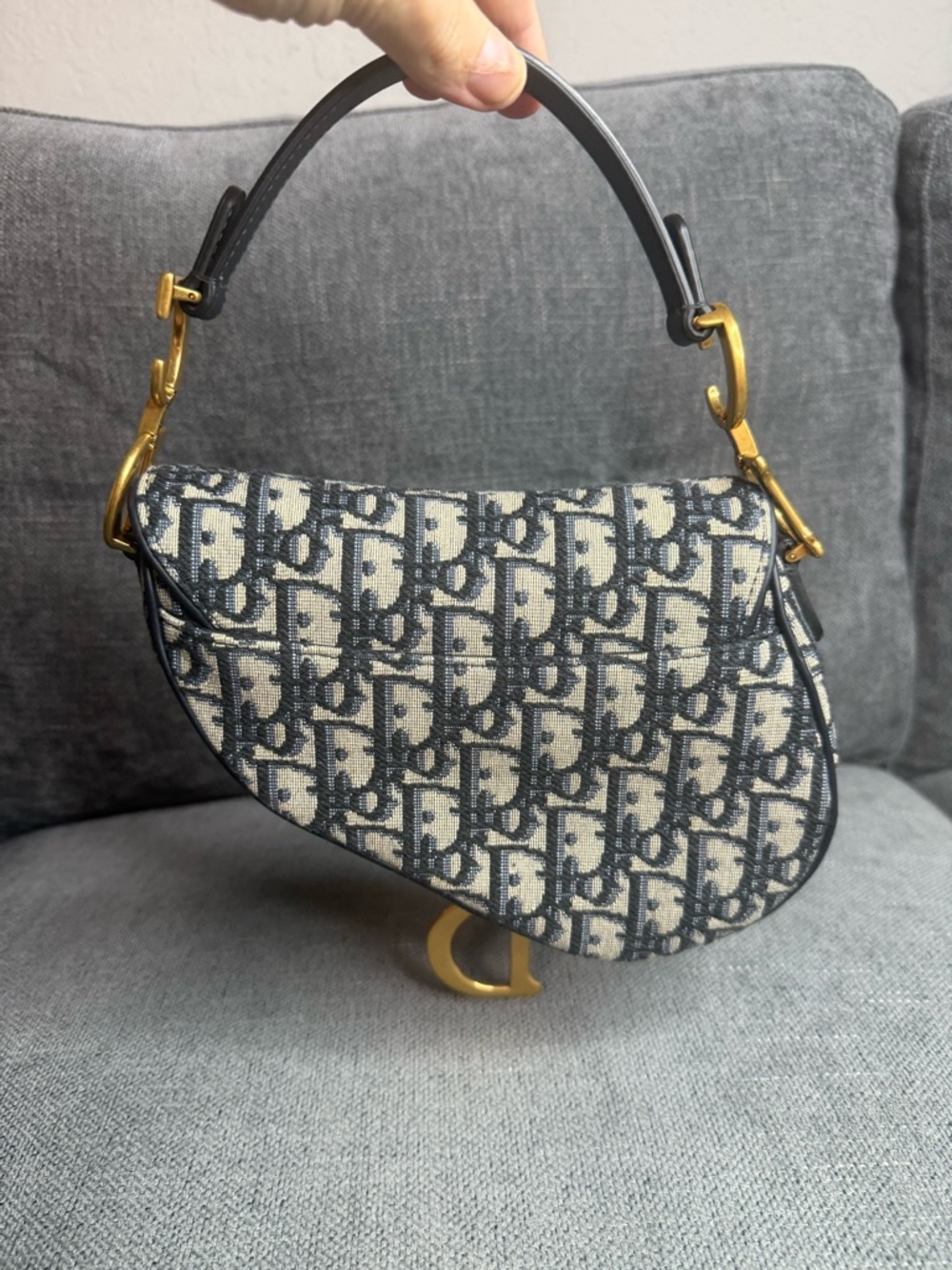 DIOR saddle bag with strap oblique mini - Picture 6 of 10